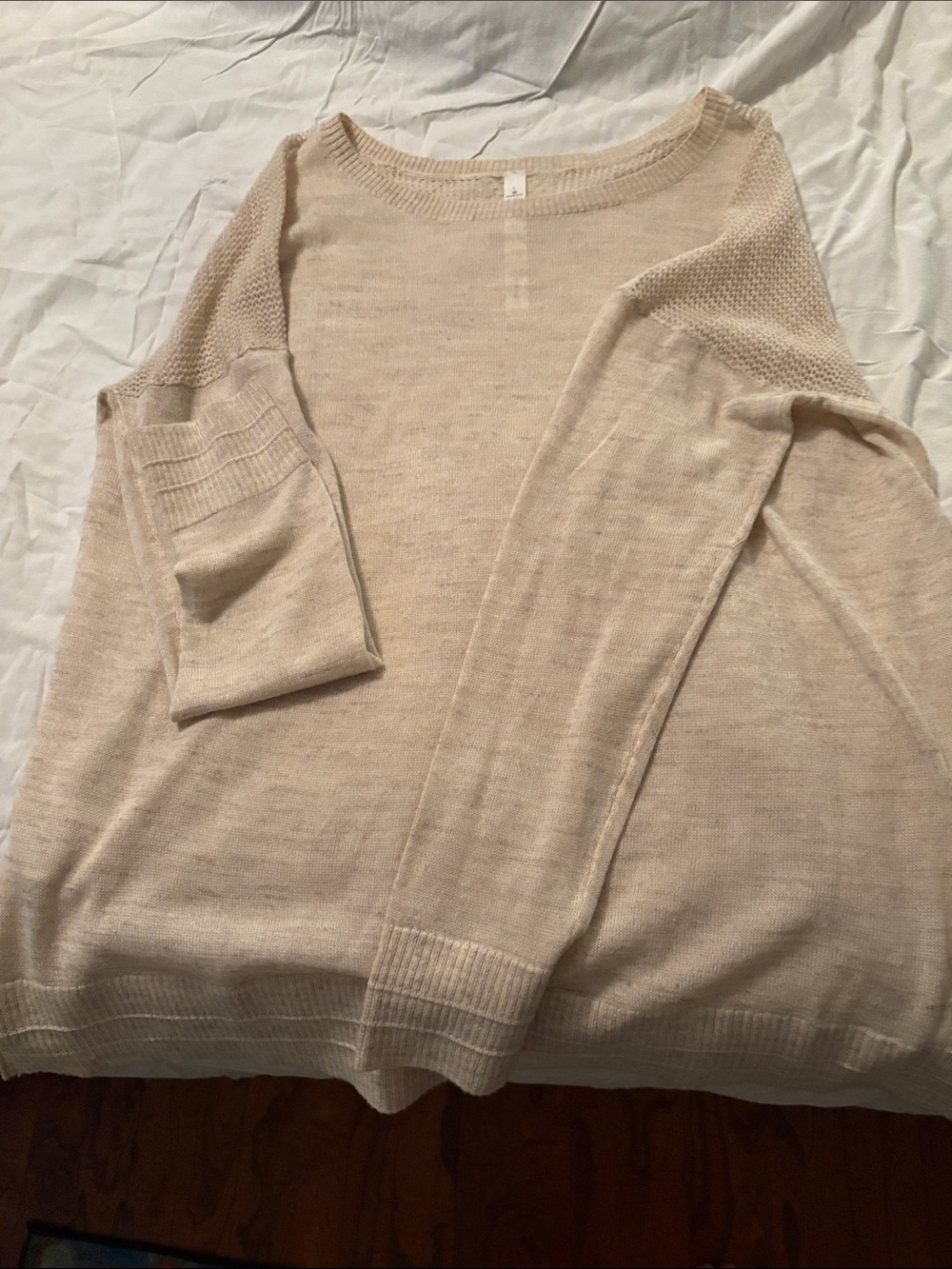 lululemon athletica Light Cream Boatneck Knit Sweater